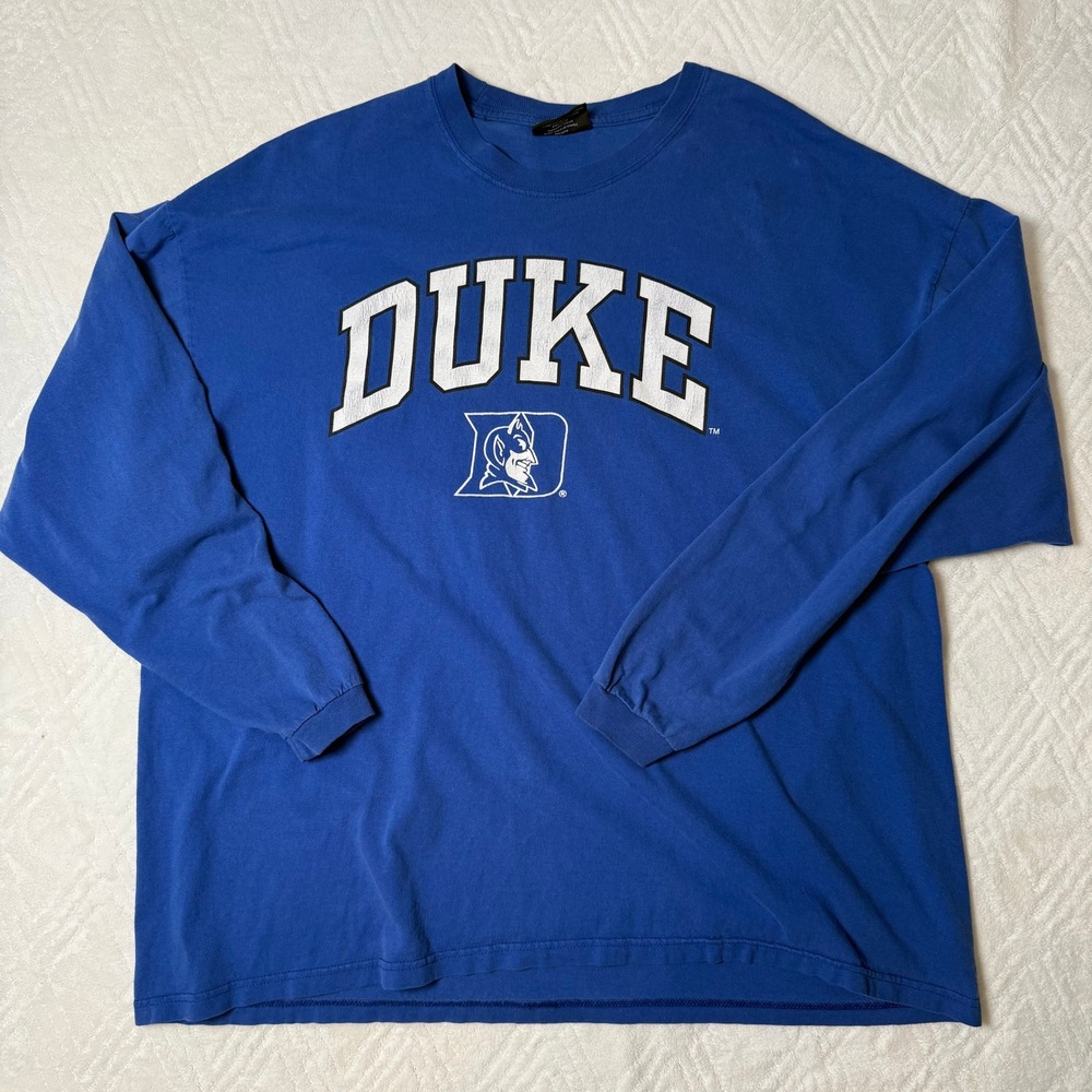 Collegiate Throwback Steve & Barry's Duke Blue Devils Long Sleeve Tee XXL